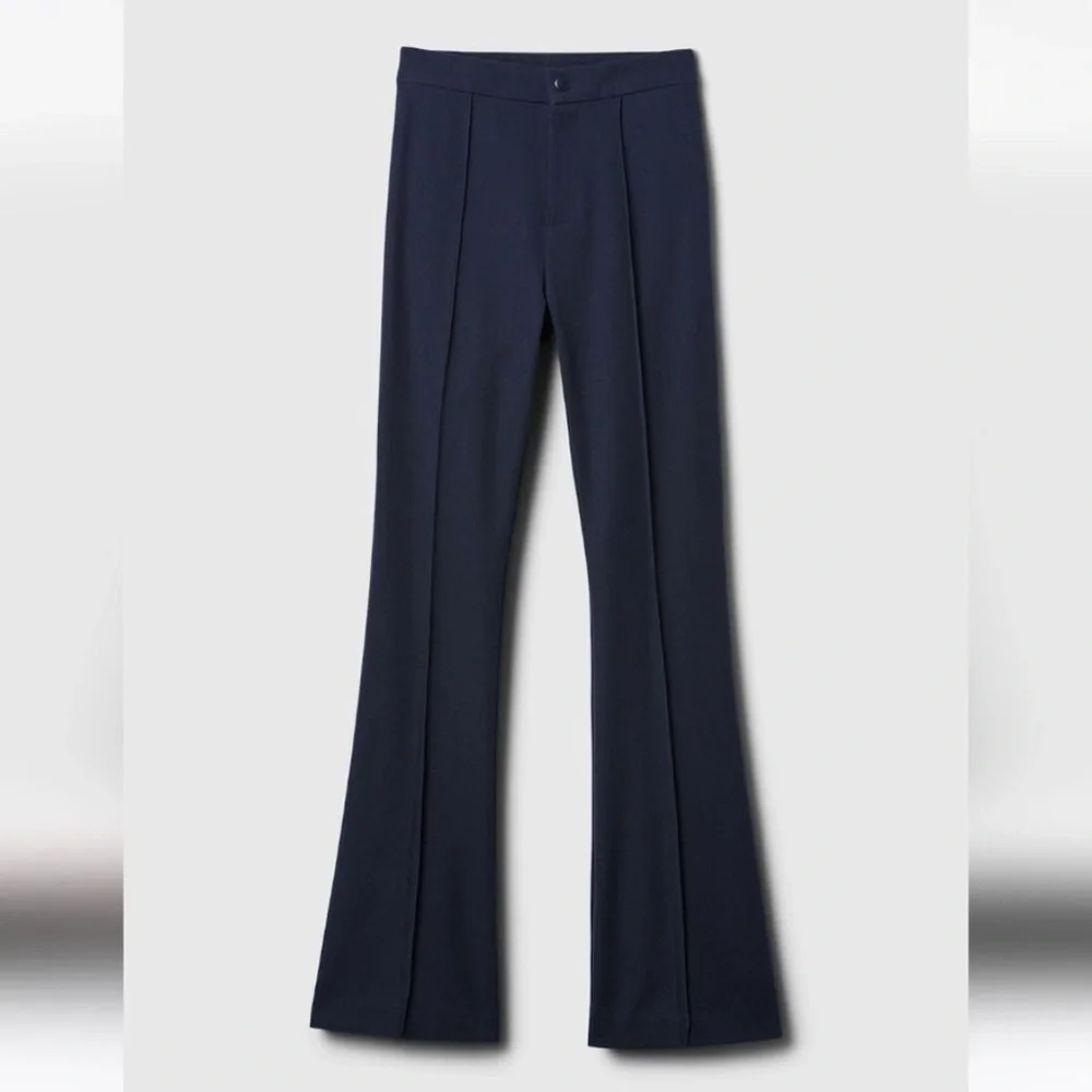 GAP High Rise Navy Bi-Stretch Flare Pants NWT Size 2 Small - Picture 3 of 10